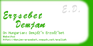 erzsebet demjan business card